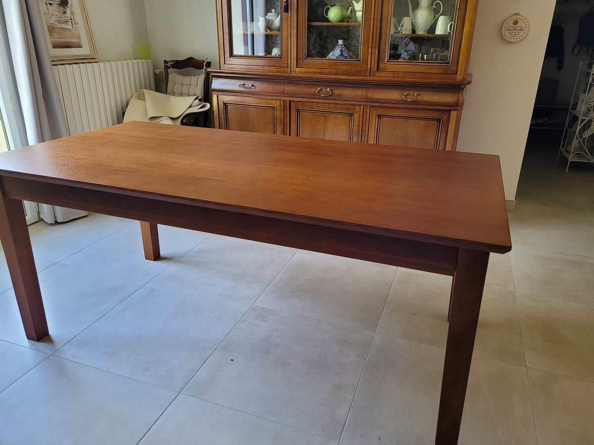 Table askane finition contretypée merisier bis